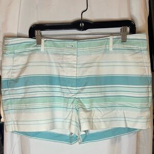 🔥Michael Kors White/BlueGreen Stripe Shorts🔥
